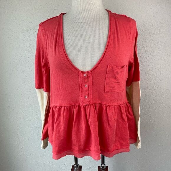 NWT We The Free Scoop Neck Top Size M - Picture 1 of 7